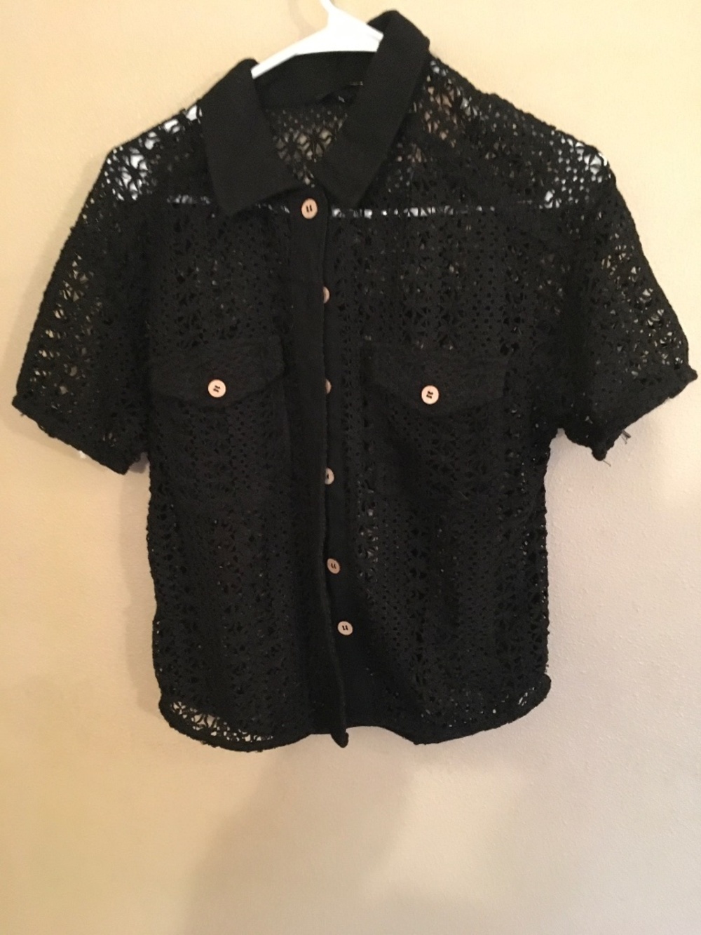 New With Tags Blue Pepper Black Knit Blouse
